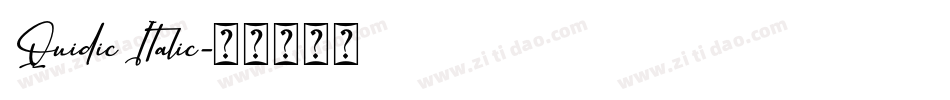 Quidic Italic字体转换